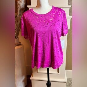 Jessica Simpson Pink Lace Women's Top